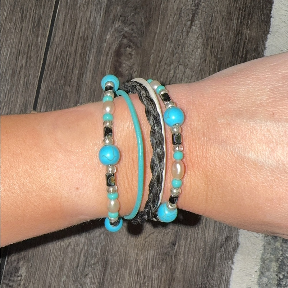 Turquoise bracelet stack